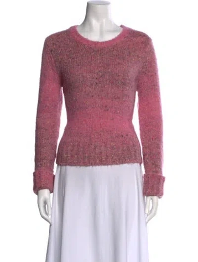 Pre-owned White + Warren Scoop Neck Sweater In Pink