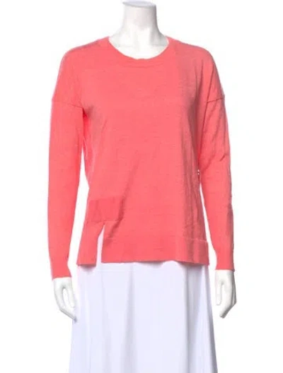 Pre-owned White + Warren Scoop Neck Sweater In Pink