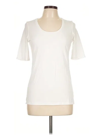 Pre-owned White + Warren Short Sleeve T-shirt In Ivory
