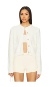 White + Warren Slub Pocket Cardigan In Ivory