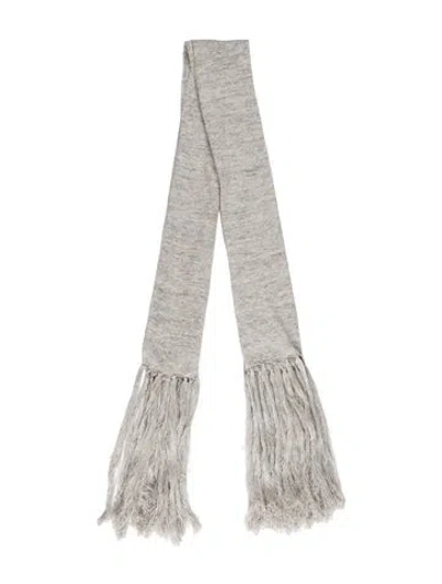 Pre-owned White + Warren Striped Scarf In Neutral