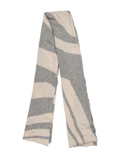Pre-owned White + Warren Striped Scarf In Neutrals