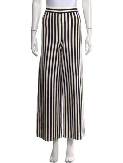 Pre-owned White + Warren Striped Wide Leg Pants In Multicolor