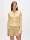 White + Warren Superfine Cashmere Button Cardigan Sweater In Buttercream In Buttercream