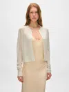 White + Warren Superfine Cashmere Button Cardigan Sweater In White