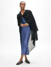 White + Warren Superfine Cashmere Travel Wrap In Black In Black