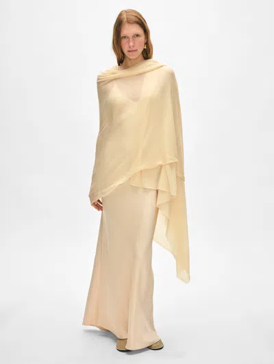 White + Warren Superfine Cashmere Travel Wrap In Buttercream