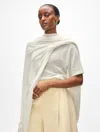 White + Warren Superfine Cashmere Travel Wrap In White