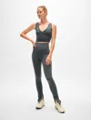 White + Warren Superfine Merino Zip Leggings In Ash Grey Heather In Ash Grey Heather