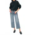 White + Warren Superfine Organic Cotton Easy Sweatshirt In Black In Black