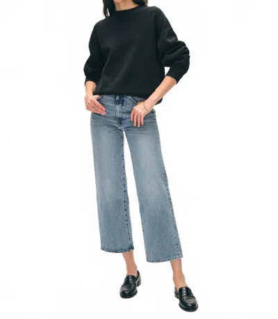 White + Warren Superfine Organic Cotton Easy Sweatshirt In Black