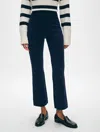 White + Warren Superfine Organic Cotton Kick Flare Pant In Navy Blue In Navy Blue