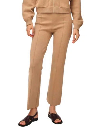 White + Warren Superfine Organic Cotton Pants In Vintage Camel In Multi