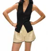 White + Warren Superfine Organic Cotton Waistcoat Vest In Black In Black