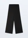 White + Warren Superfine Organic Cotton Waisted Pant Black In Black