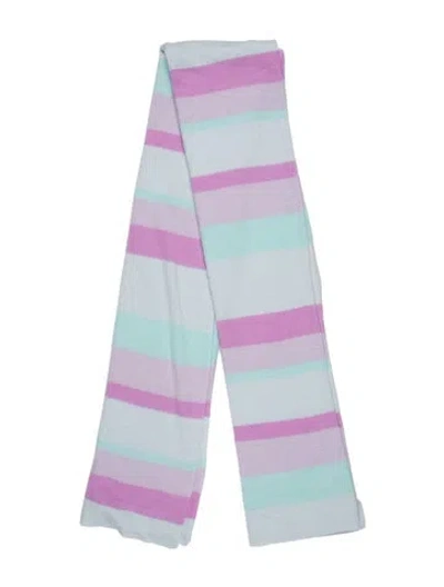Pre-owned White + Warren Travel Wrap Cashmere Scarf In Blue/purple