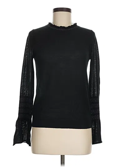 Pre-owned White + Warren Turtleneck Sweater In Black