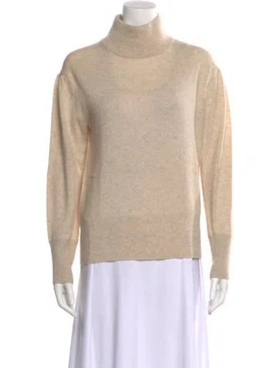 Pre-owned White + Warren Turtleneck Sweater In Neutral