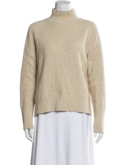 Pre-owned White + Warren Turtleneck Sweater In Neutral