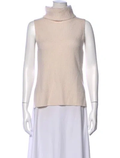 Pre-owned White + Warren Turtleneck Sweater In Neutral