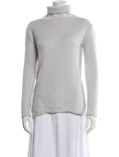 Pre-owned White + Warren Turtleneck Sweater In White
