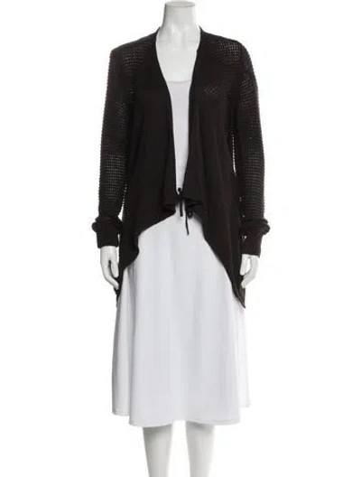 Pre-owned White + Warren V-neck Sweater In Brown