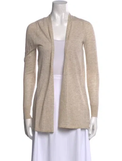 Pre-owned White + Warren V-neck Sweater In Neutral