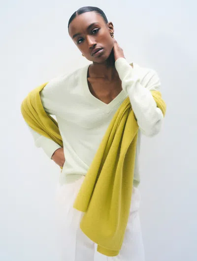 White + Warren White & Warren Cashmere Travel Wrap In Citronelle In Multi