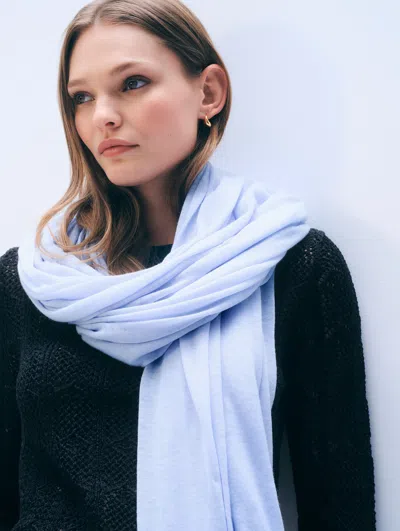 White + Warren White & Warren Superfine Cashmere Travel Wrap In Blue