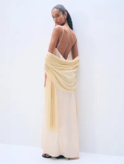 White + Warren White & Warren Superfine Cashmere Travel Wrap In Buttercream In Yellow