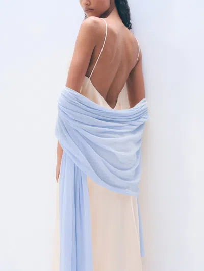 White + Warren White & Warren Superfine Cashmere Travel Wrap In Horizon Blue