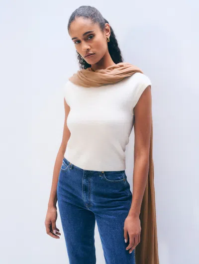 White + Warren White & Warren Superfine Cashmere Travel Wrap In Sandstone Brown