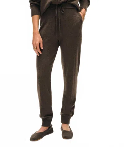 White + Warren Women's Cashmere Jogger In Russet Brown In Green