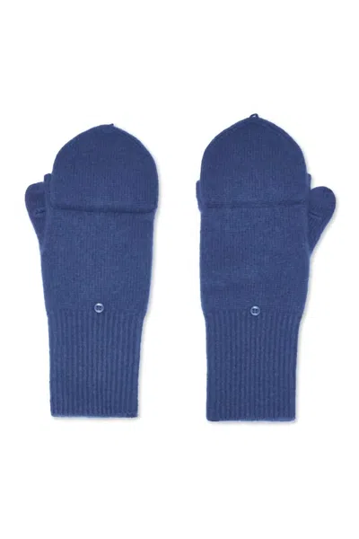 White + Warren Women's Cashmere Pop Top Glove In Deep Navy In Blue