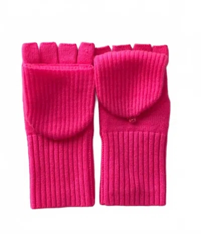 White + Warren Women's Cashmere Pop Top Gloves In Rose In Pink