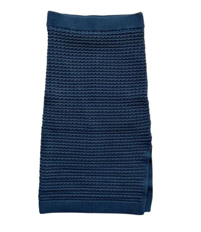 White + Warren Women's Open Knit Skirt In Navy