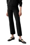 White + Warren Superfine Organic Cotton Kick Flare Pant In Black In Black