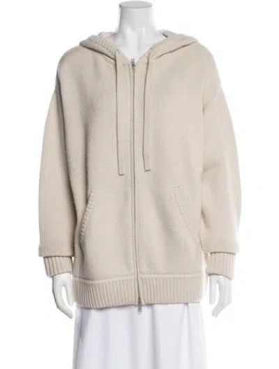 Pre-owned White + Warren Wool Crew Neck Sweater In Neutral