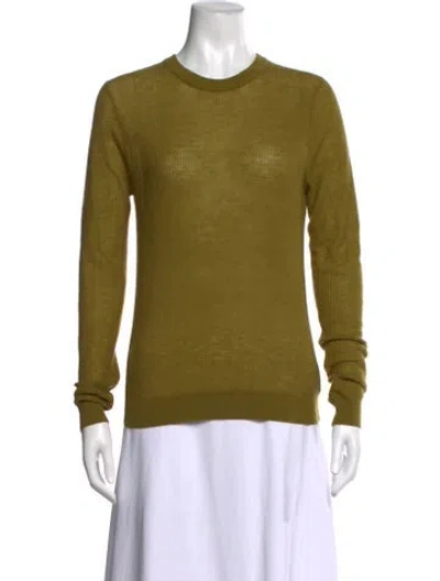 Pre-owned White + Warren Wool Crew Neck Sweater W/ Tags In Green