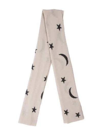 Pre-owned White + Warren Wool Graphic Print Scarf In Neutrals
