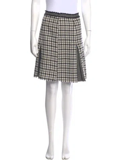 Pre-owned White + Warren Wool Knee-length Skirt In Multi