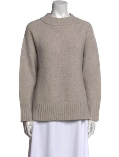 Pre-owned White + Warren Wool Mock Neck Sweater In Neutral