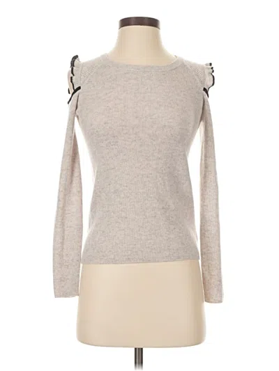 Pre-owned White + Warren Wool Pullover Sweater In Gray