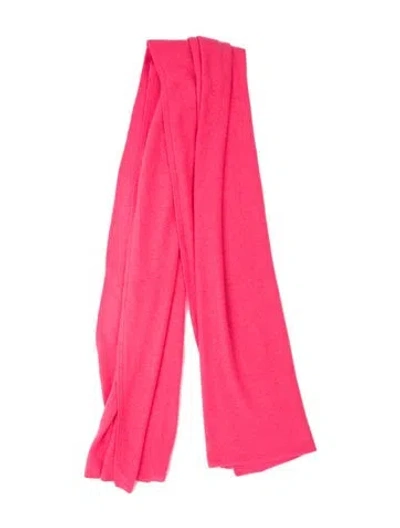 Pre-owned White + Warren Wool Scarf In Pink