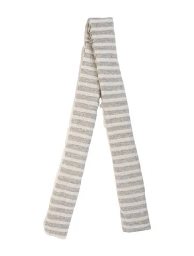 Pre-owned White + Warren Wool Striped Scarf In Neutrals