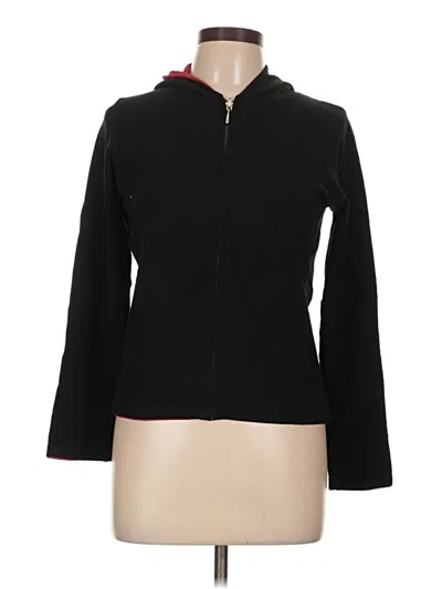 Pre-owned White + Warren Zip Up Hoodie In Black