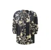 White Wise - Blusa Fantasia Bianco/nero Ww29954