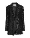 White Wise Woman Blazer Black Size 8 Polyester, Elastane In Black