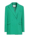 White Wise Woman Blazer Green Size 10 Polyester, Elastane