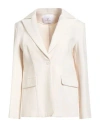 White Wise Woman Blazer Ivory Size 10 Viscose, Nylon, Elastane In White
